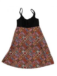 Modelo: Naranja Vestidos Hippies Alternativos - Vestido hippie suelto estampado VESN20 - Modelo Naranja