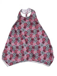 Modelo: Rosa Vestidos Hippies y Etnicos - Vestido hippie con estampado VESN26 - Modelo Rosa