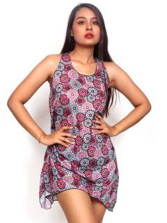 Detalle no seleccionable para compra Vestidos Hippies y Etnicos - Vestido hippie con estampado VESN26.