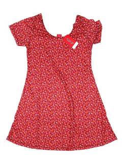 Outlet Ropa Hippie - Vestido hippie con estampado VESN27 - Modelo Rojo