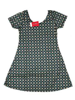 Modelo: Verde Vestidos Hippie Boho Alternativos - Vestido hippie con estampado VESN29 - Modelo Verde