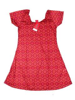 Modelo: Rojo Vestidos Hippies y Etnicos - Vestido hippie con estampado VESN30 - Modelo Rojo