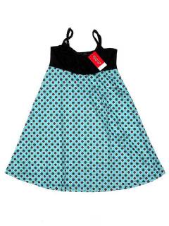 Modelo: Azul Vestidos Hippies y Etnicos - Vestido hippie suelto estampado VESN33 - Modelo Azul