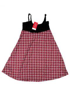 Modelo: Rojo Vestidos Hippies y Etnicos - Vestido hippie suelto estampado VESN33 - Modelo Rojo