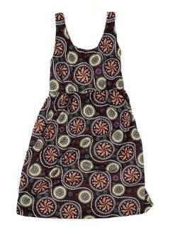 Modelo: Marrón Vestidos Hippie Etnicos - Vestido hippie suelto con VESN36 - Modelo Marrón