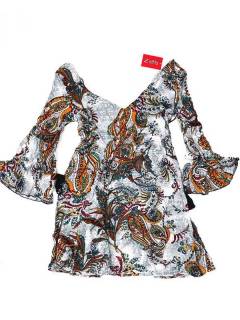 Detalle no seleccionable para compra Vestidos Hippies de Verano - Vestido hippie suelto con VESN37.
