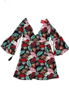 Vestidos de Verano - Vestido hippie suelto con VESN39 - Modelo Negro