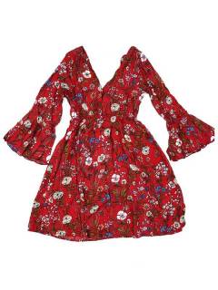 Modelo: Rojo Vestidos Hippies y Etnicos - Vestido hippie suelto con VESN41 - Modelo Rojo