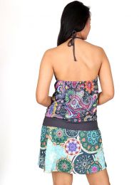 Detalle no seleccionable para compra Vestidos Hippie Boho Alternativos - Vestido de tirantes con estampado VEUN108.