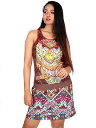 Detalle no seleccionable para compra Vestidos Hippies Boho Étnicos - Vestido de tirantes con buho VEUN111.
