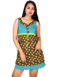 Detalle no seleccionable para compra Vestidos Hippies Boho Étnicos - Vestido de tirante ancho con VEUN112.