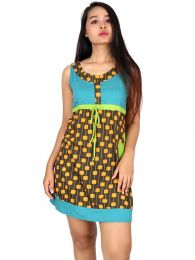 Detalle no seleccionable para compra Vestidos Hippies Boho Étnicos - Vestido de tirante ancho con VEUN112.