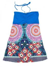 Modelo: Azul Vestido palabra de honor con Mod Azul