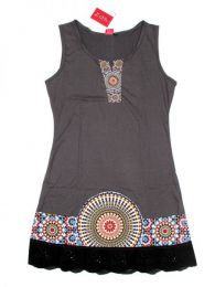 Modelo: Gris Vestido detalles estampados Mod Gris