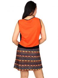 Detalle no seleccionable para compra Outlet Ropa Hippie - Vestido con frontal estampados VEUN83.