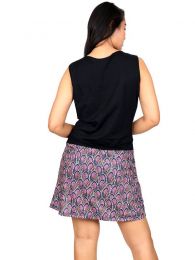 Detalle no seleccionable para compra Vestidos Hippies Ethnic Boho - Vestido con frontal estampados VEUN84.