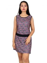 Detalle no seleccionable para compra Vestidos Hippies Ethnic Boho - Vestido con frontal estampados VEUN84.