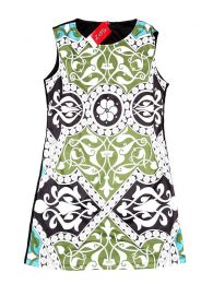 Modelo: Verde Vestidos Hippies Boho Étnicos - Vestido estampados étnico VEUN85 - Modelo Verde
