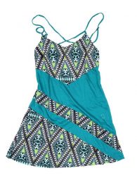 Modelo: Azul Outlet Ropa Hippie - Vestido estampados étnico VEUN86 - Modelo Azul