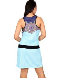 Detalle no seleccionable para compra Vestidos Hippies Boho Étnicos - Vestido de tirantes estampado VEUN95.