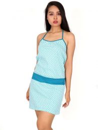 Detalle no seleccionable para compra Vestidos Hippies Boho Étnicos - Vestido con frontal estampados VEUN98.