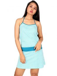 Detalle no seleccionable para compra Vestidos Hippies Boho Étnicos - Vestido con frontal estampados VEUN98.