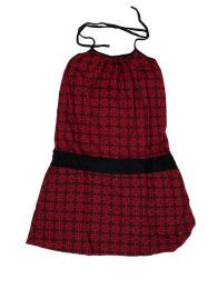 Modelo: Granate Vestidos Hippie Boho Alternativos - Vestido con frontal estampados VEUN99 - Modelo Granate