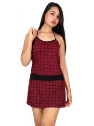 Detalle no seleccionable para compra Vestidos Hippie Boho Alternativos - Vestido con frontal estampados VEUN99.