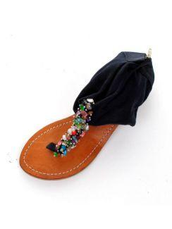 Modelo: Negro Sandalia con piedras natuirales Mod Negro