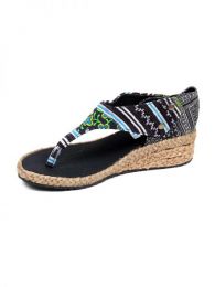 Modelo: Negro17 Sandalia de cuña alta Mod Negro17