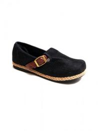 Modelo: Negro Zapato liso de fibras naturales Mod Negro