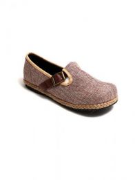 Sandalias y Zuecos - Zapato liso de fibras naturales ZNN15 - Modelo Granate