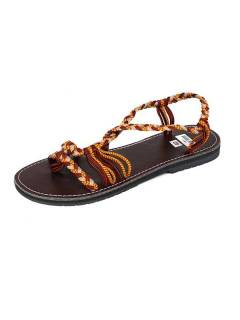Sandalia tiras algodón marrones.,  para comprar al por mayor o detalle  en la categoría de Sandalias y Zuecos Hippie para Hombre o Mujer | ZAS . [ZSC11]