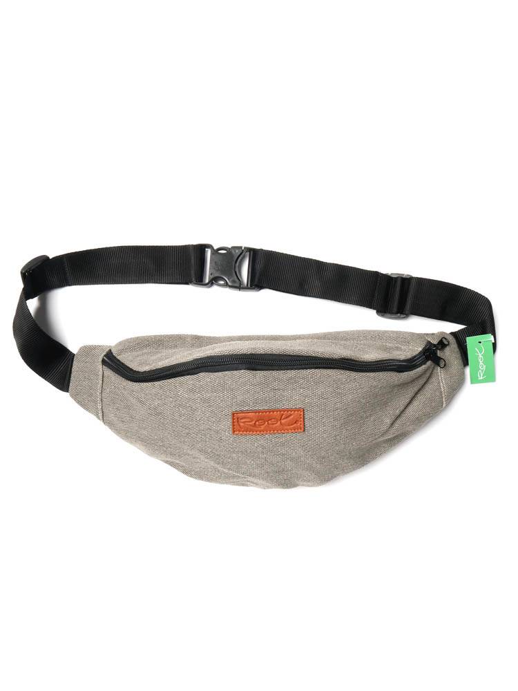 Riñonera grande de loneta Root RITH01 color Gris