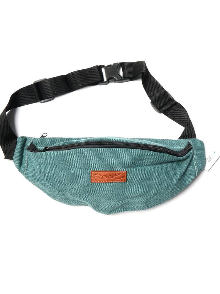 Riñonera grande de loneta Root RITH01 color Verde