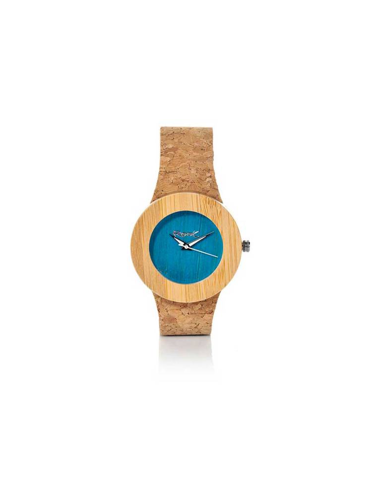 Reloj de Madera EBA BLUE [RJST33] para comprar al por Mayor o Detalle en la categoría de Relojes de Madera - Root