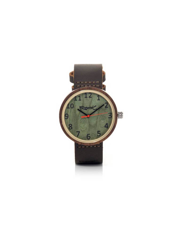 Reloj de Madera Nogal Negra [RJST53] para comprar al por Mayor o Detalle en la categoría de Relojes de Madera - Root