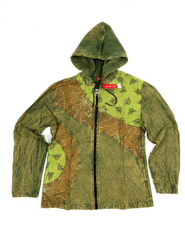 Louis Vuitton Sudadera con Capucha y Cremallera con Flor Bordada L