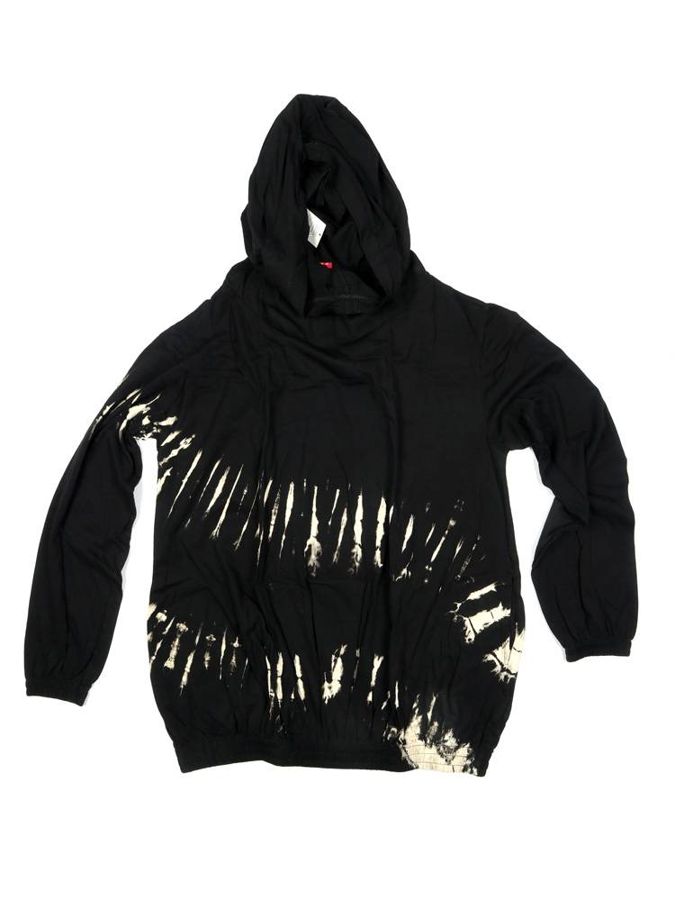 SudaderaTie Dye Estilo Relajado SUJU02 color Negro