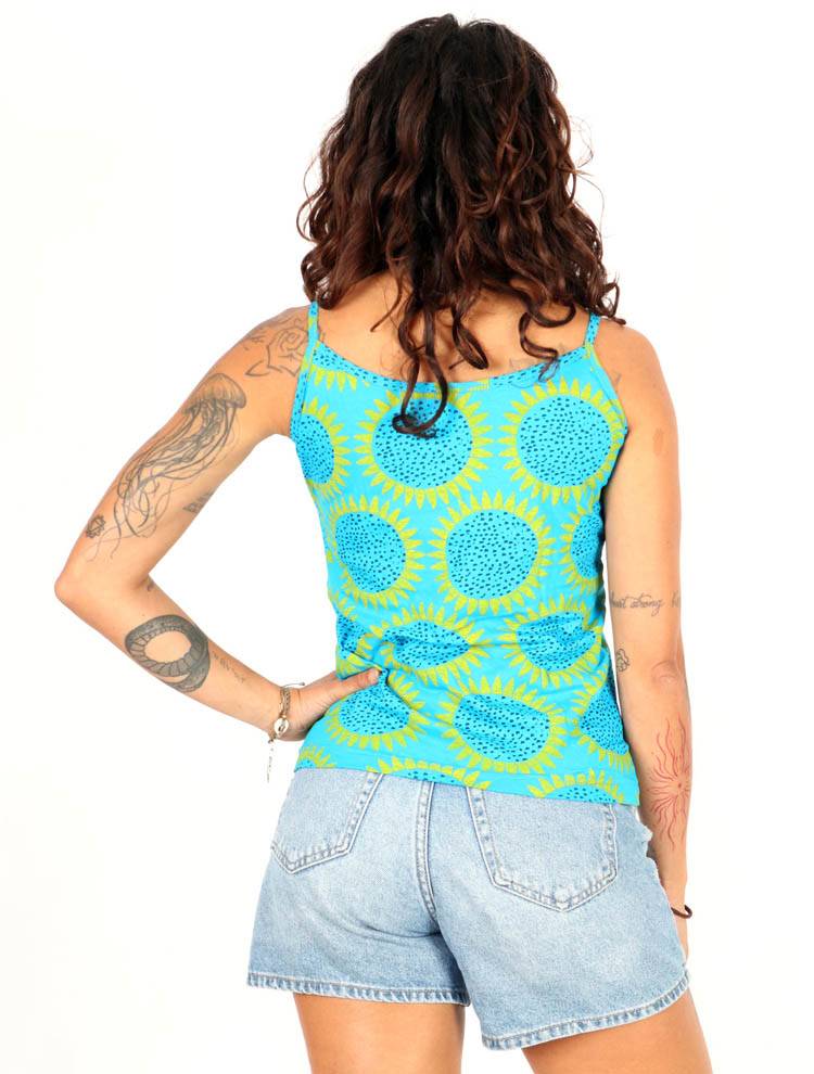 Top de Tirantes con Girasoles y Crochet TOEV20