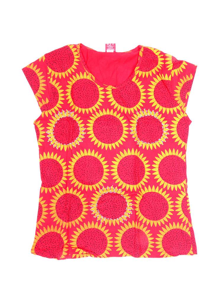 Camiseta de Girasoles con Energía Alegre TOEV21 color Rojo