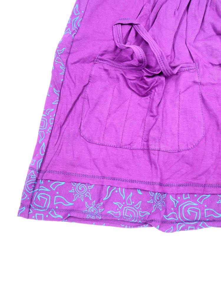 Top Boho con Bolsillos y Estampado Solar TOEV24