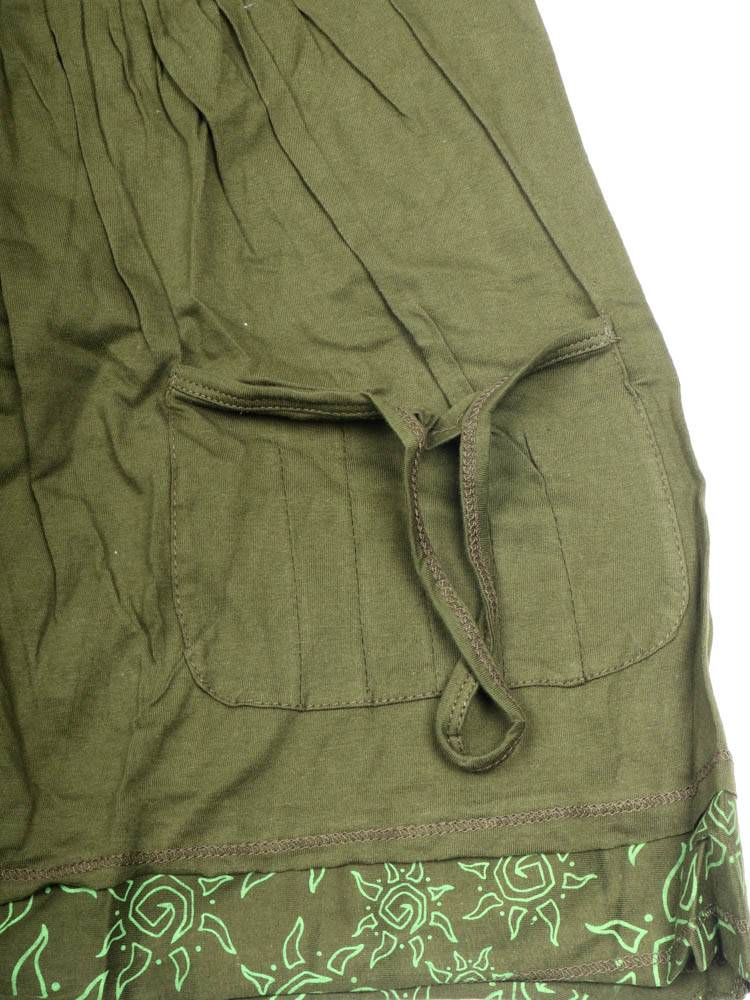 Top Boho con Bolsillos y Estampado Solar TOEV24