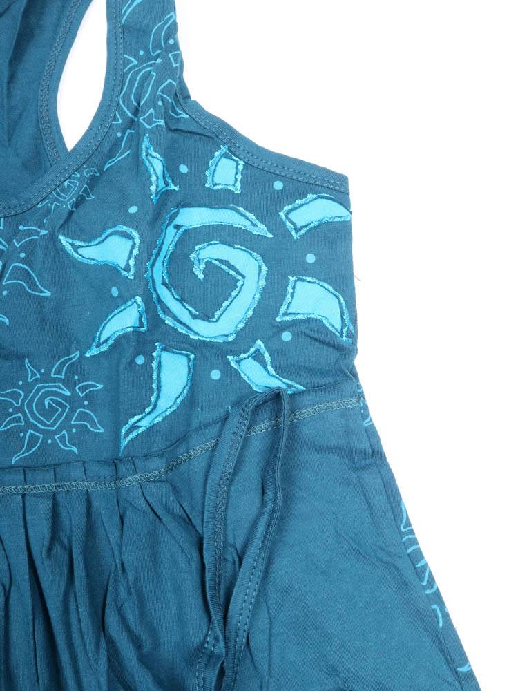 Top Boho con Bolsillos y Estampado Solar TOEV24