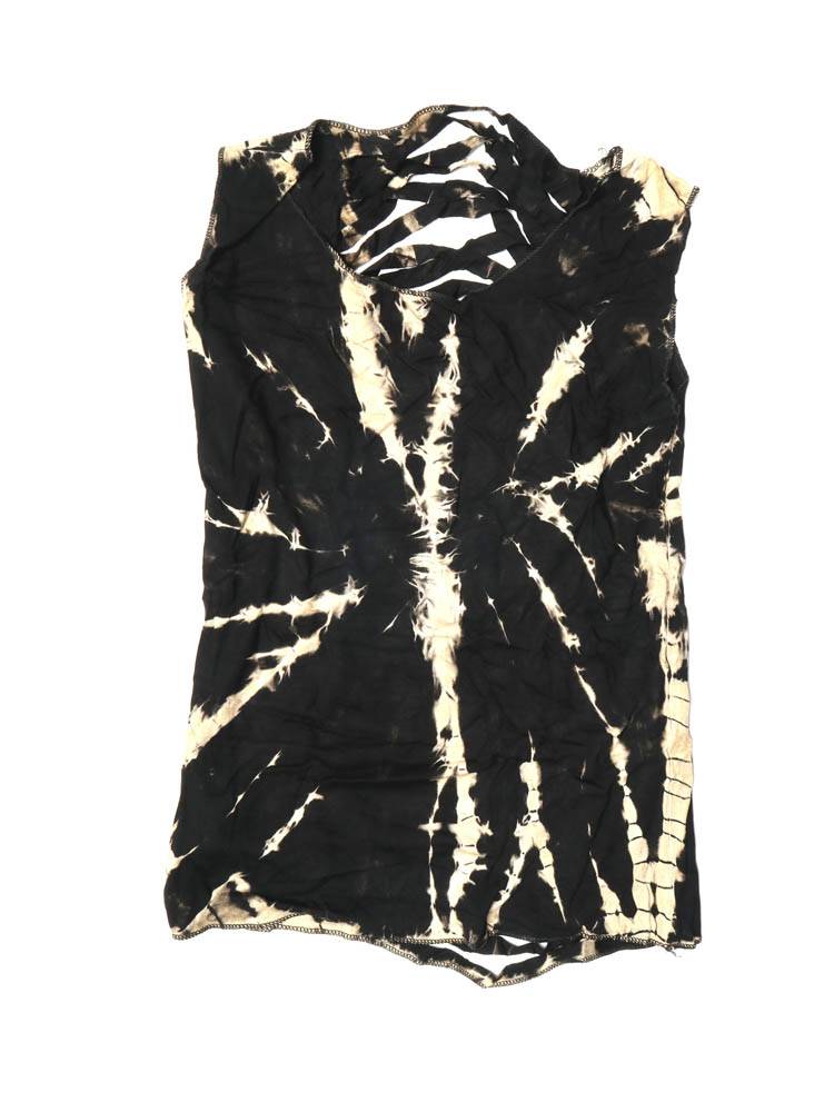 Top rasgado espalda Tie Dye TOPN02 color Negro