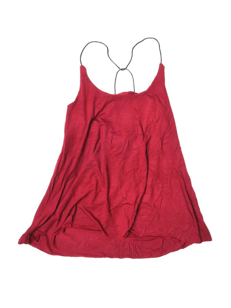 Top blusa amplia recta de tirante fino TOPN04P color Granate