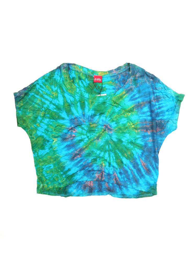 Camiseta Crop Tie Dye con Energía Natural TOPN16 color Azul