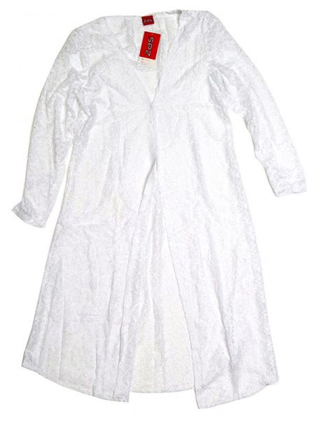 Modelo: Blanco Camisetas y Tops Hippies - Blusa de encaje larga con TOTE03 - Modelo Blanco