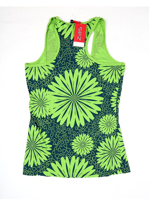 Detalle no seleccionable para compra Camisetas y Tops Hippies - Top estampado de flores étnico TOUN45.