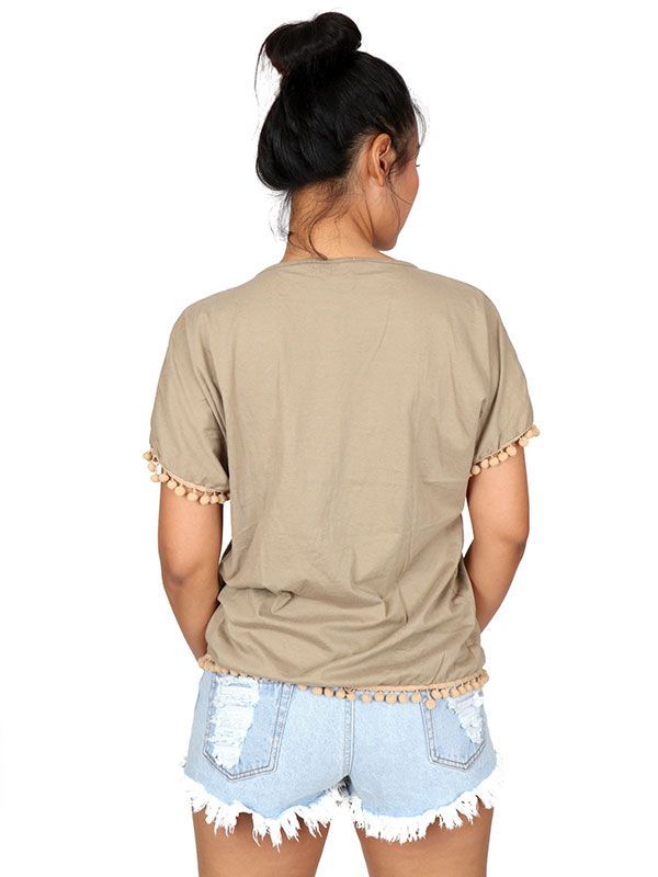 Detalle no seleccionable para compra Camisetas y Tops Hippies - Blusa con bordado étnico TOUN49.